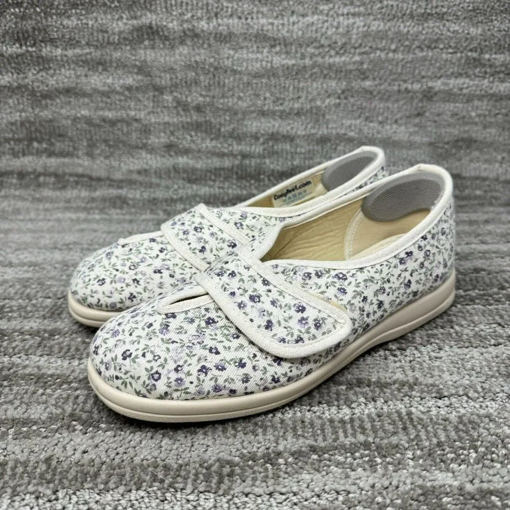 Cosyfeet  Women’s Slippers For Swollen Feet Size 7 US 5 UK Flower Pattern